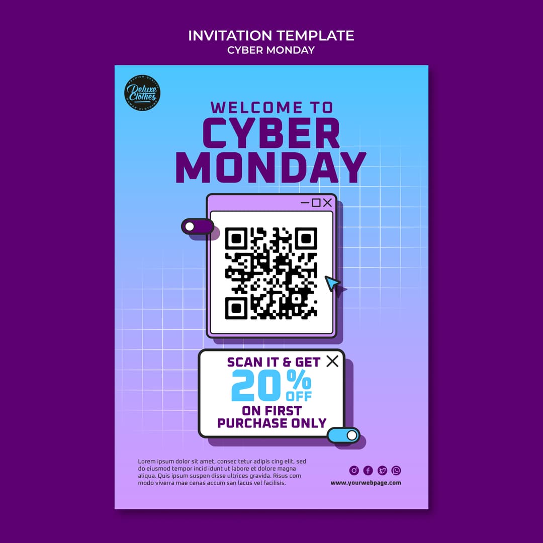 포스터에 사용된 QR 코드 예시 - QR code on a poster example